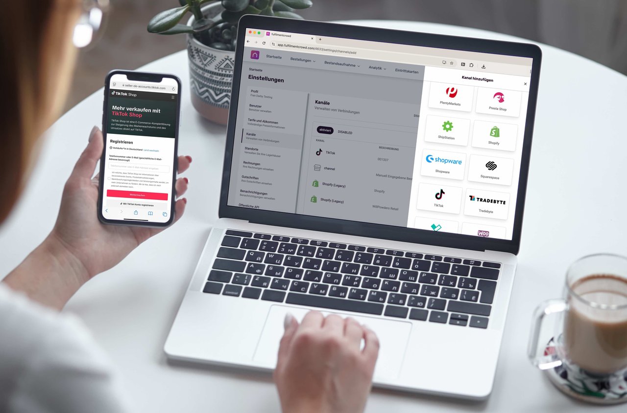 TikTok shop connecting on the platform 