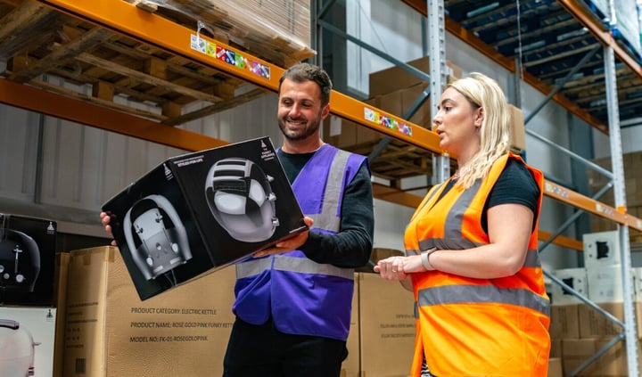 Tech in warehouse