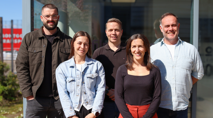 Von links nach rechts: Ben Chicken (Director of Commercial), Katie Shepherd (Director of Marketing), Paul Taylor (Managing Director), Rachel Miller (Director of Finance) und Matthew Humphreys (Director of Sales)