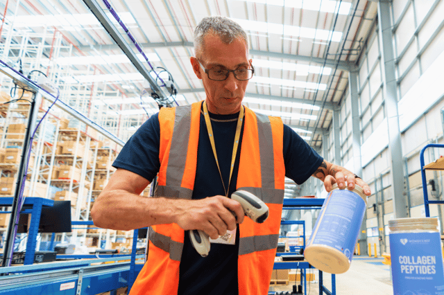 Employee scanning product